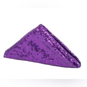10 pack | Purple Sequin 20x20 Inch Dining Napkins ~ New
